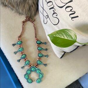 Turquoise and Copper Statement Necklace